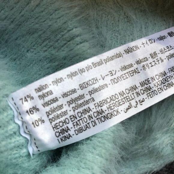 Zara Blue Faux Fur Arm Warmers Medium - Picture 6 of 6